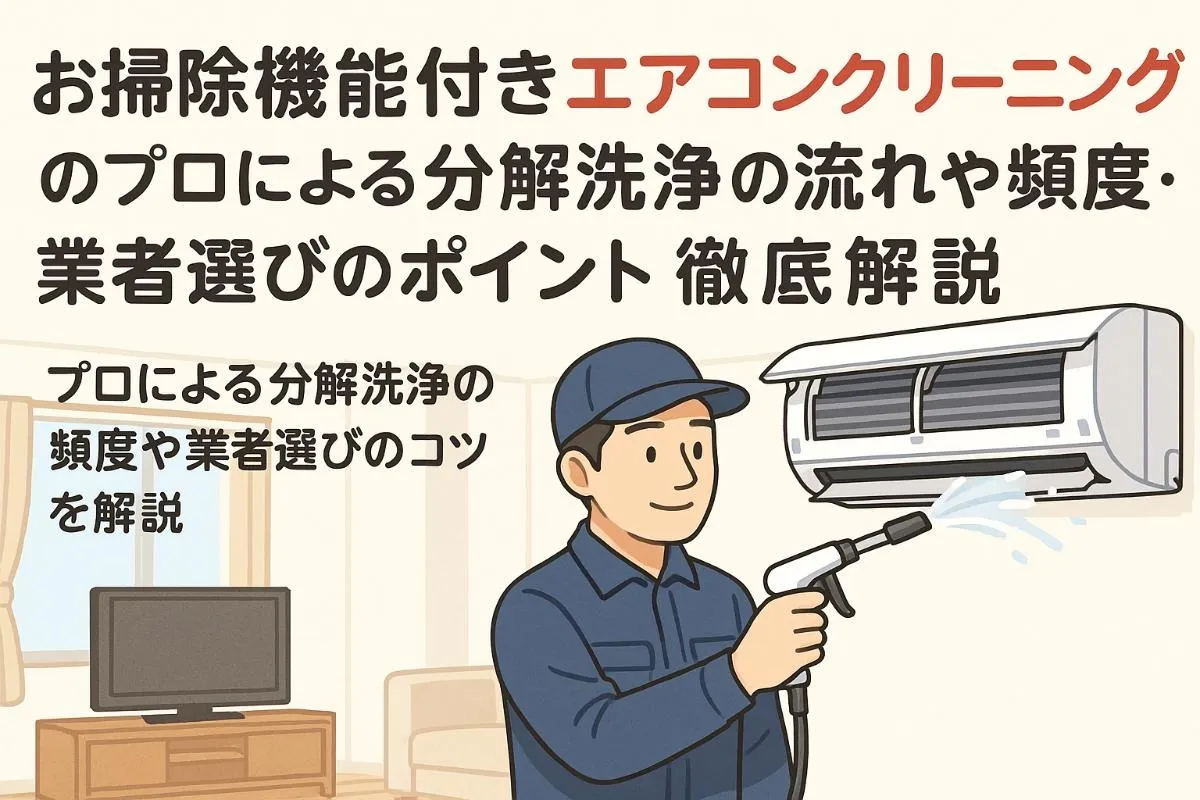 お掃除機能付きエアコンクリーニングのプロによる分解洗浄の流れや頻度・業者選びのポイント徹底解説