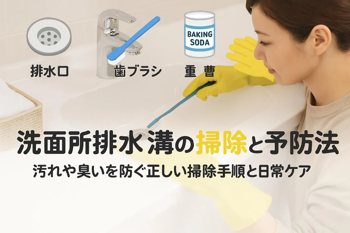 洗面所の排水溝を掃除する原因と手順を解説｜汚れ・詰まりを解消する最適な方法と予防のコツ
