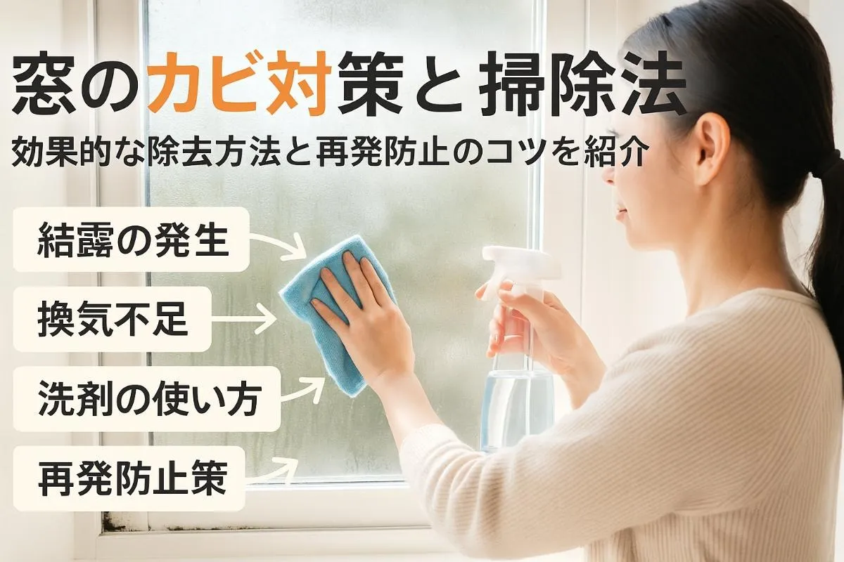 窓でカビを掃除する原因と対策を解説！効果的な除去方法と再発防止のコツ